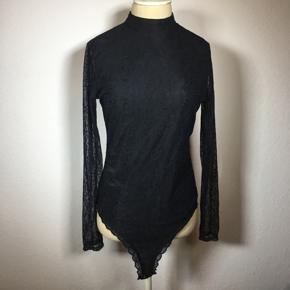 Black lace bodysuit